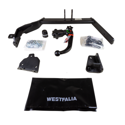 Westfalia hak holowniczy wypinany wraz z TowTec zestawem elektrycznym 7biegunowy uniwersalna