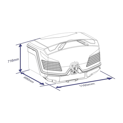 Tylna skrzynia TowBox V5 czarny matmatt