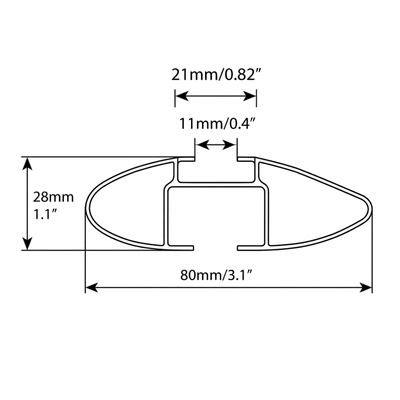 Bazowy bagażnik dachowy Menabo Sonic